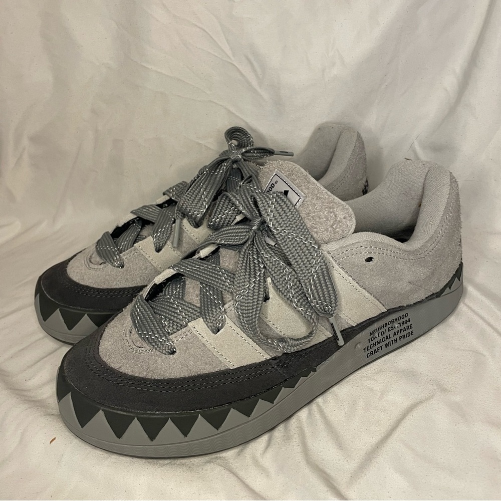 Adidas x Neighbourhood Grey Suede sneakers NEW with extra laces
